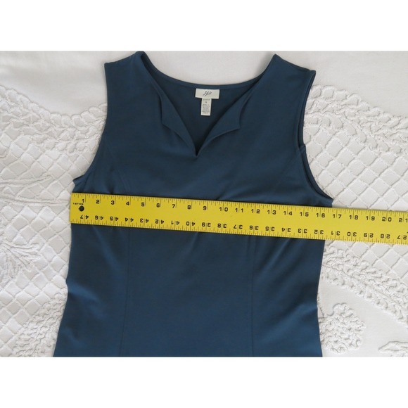 J Jill Rayon Jersey Stretch Sleeveless Dress Small A Line Tank Midi Maxi Steel - Picture 6 of 8